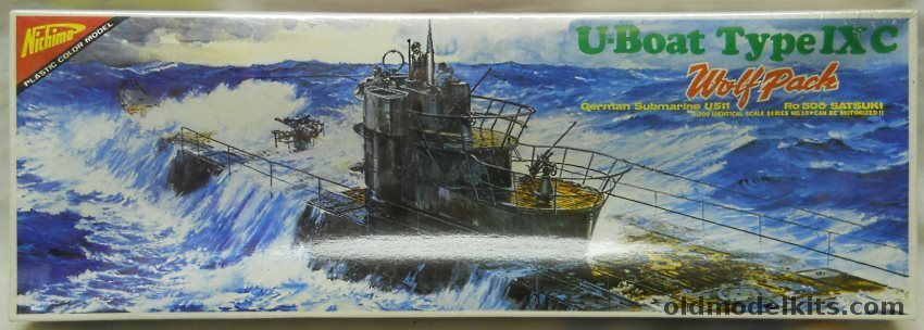 Nichimo 1/200 German U-Boat Type IXC Wolfpack U-107 - Motorized, U-2010 plastic model kit